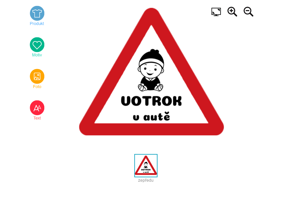Votrok v autě - samolepka